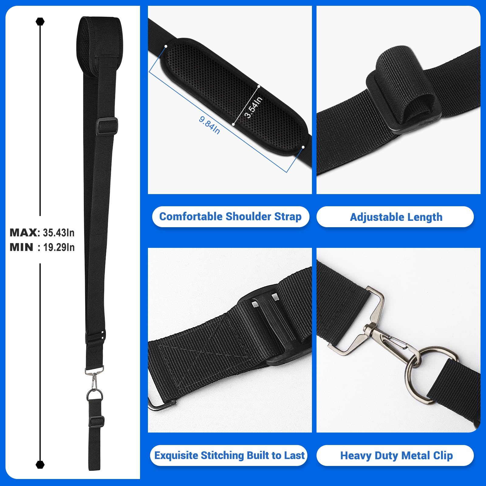 MECHEER shoulder pad with breathable 3-layer design for comfort