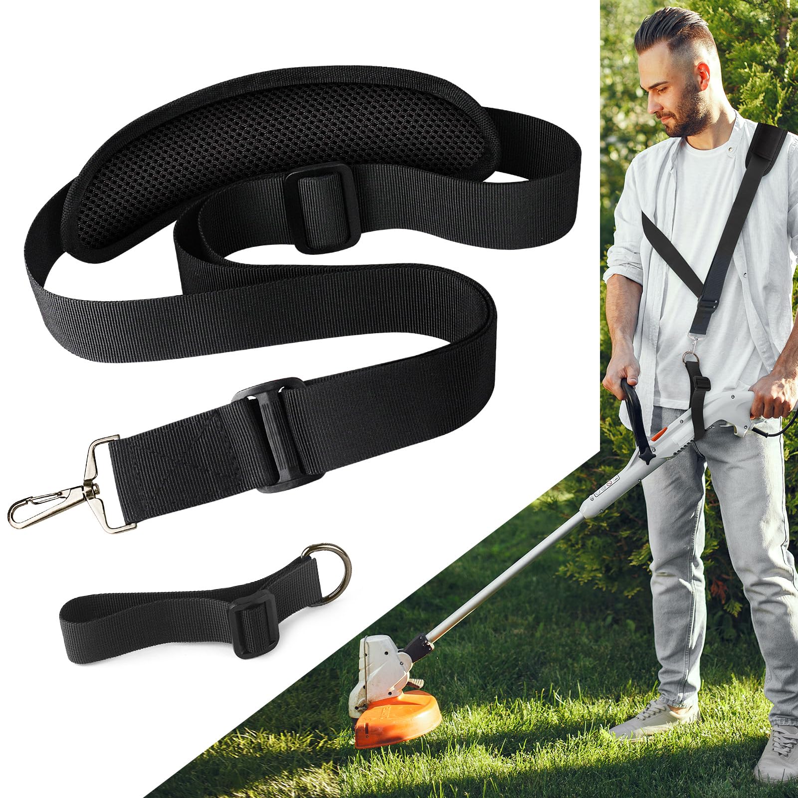 MECHEER trimmer strap with upgraded metal clasp for secure trimming tasks