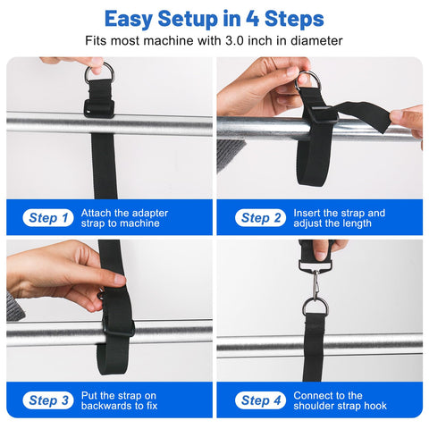 MECHEER universal harness securely fits trimmer, blower, and pole saw