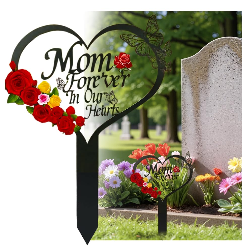 Meckerni memorial heart butterfly image: durable outdoor tribute to a loved mom