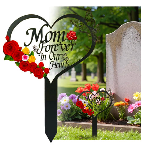 Meckerni memorial heart butterfly image: durable outdoor tribute to a loved mom