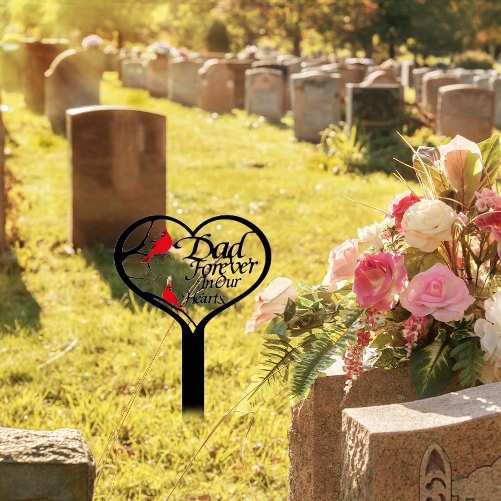 Meckerni metal memorial plaque, durable cemetery decor for long-term use.