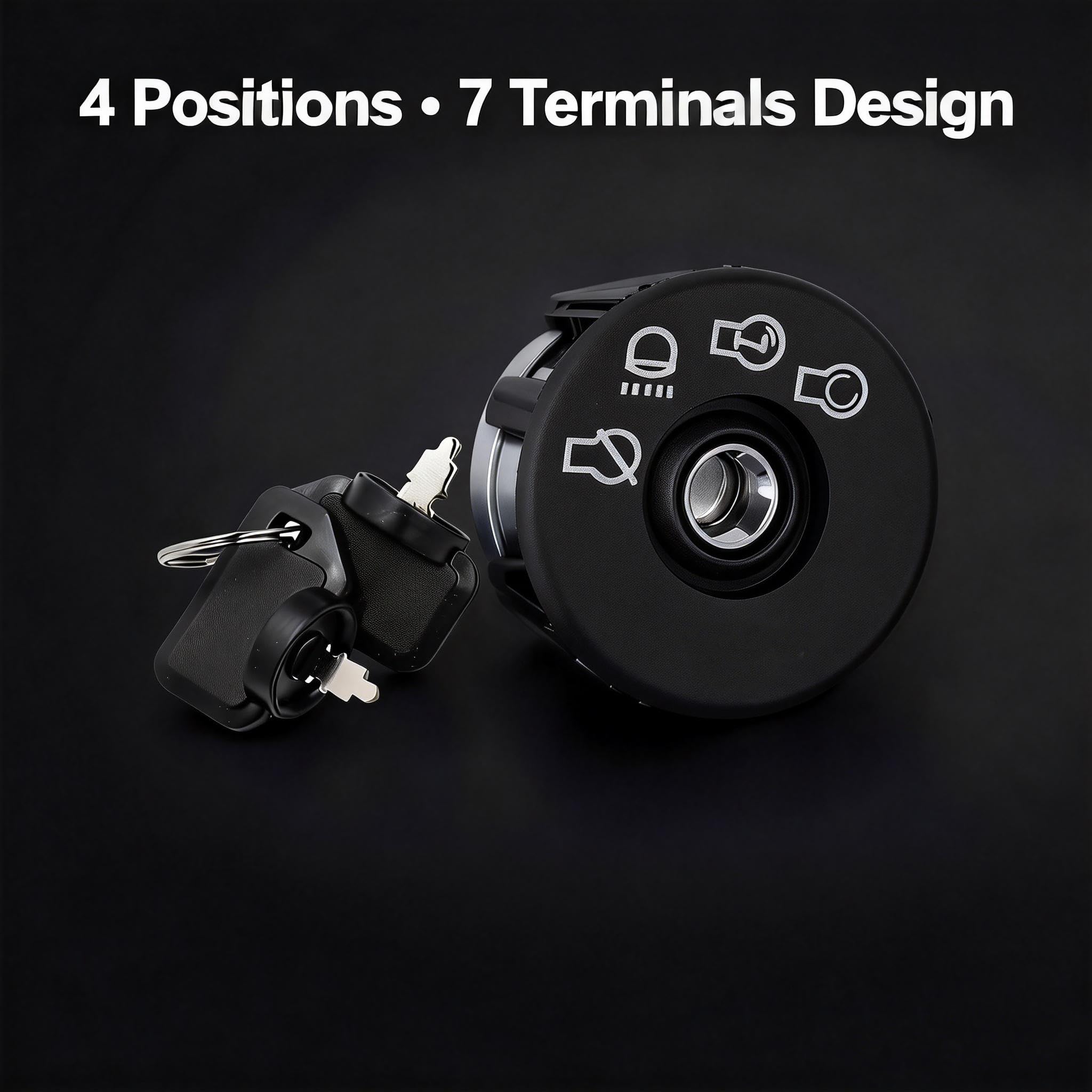 Meckparts ignition switch compatible with Ariens and Gravely zero-turn models.