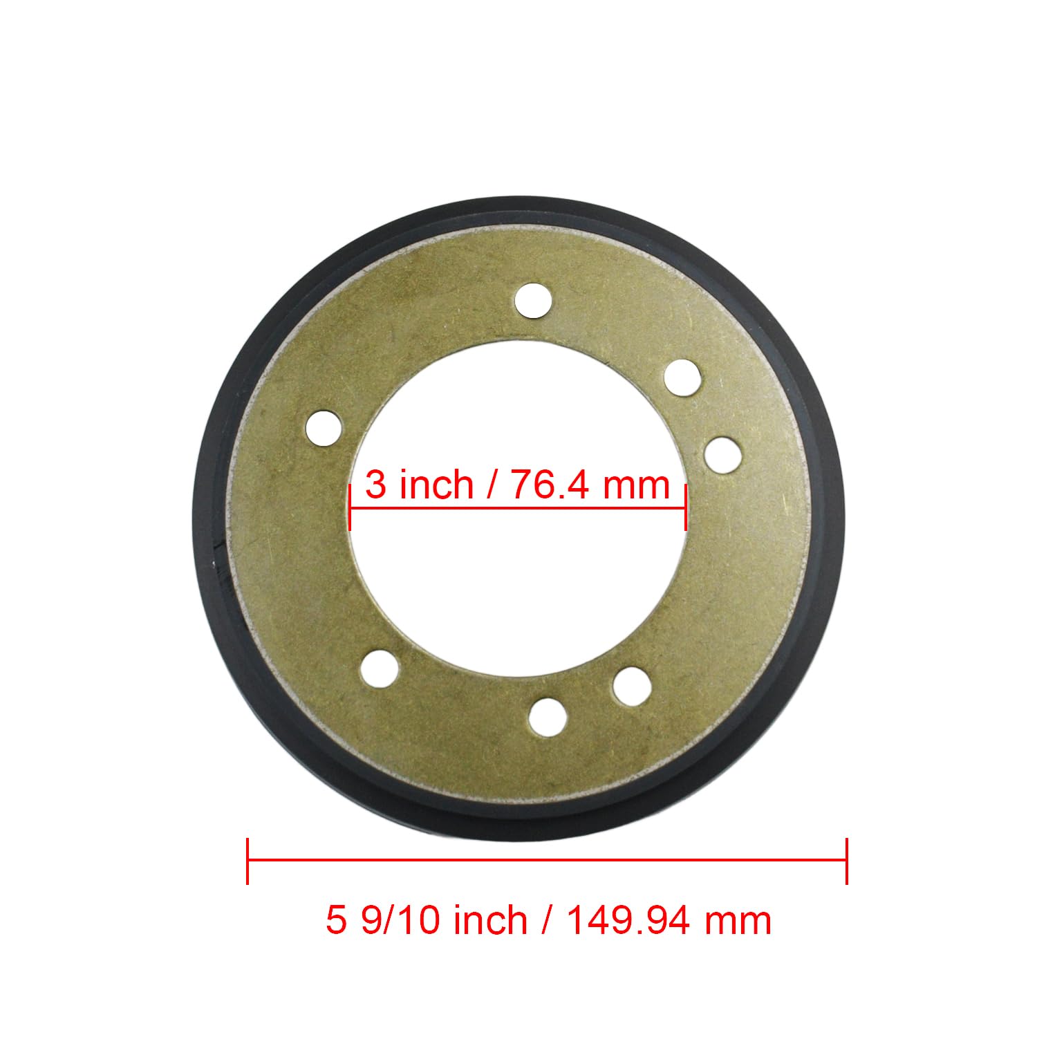 Meckparts friction wheel disc 7600135YP metal disk image highlighting precision fit.