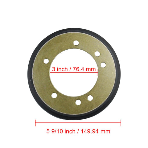 Meckparts friction wheel disc 7600135YP metal disk image highlighting precision fit.