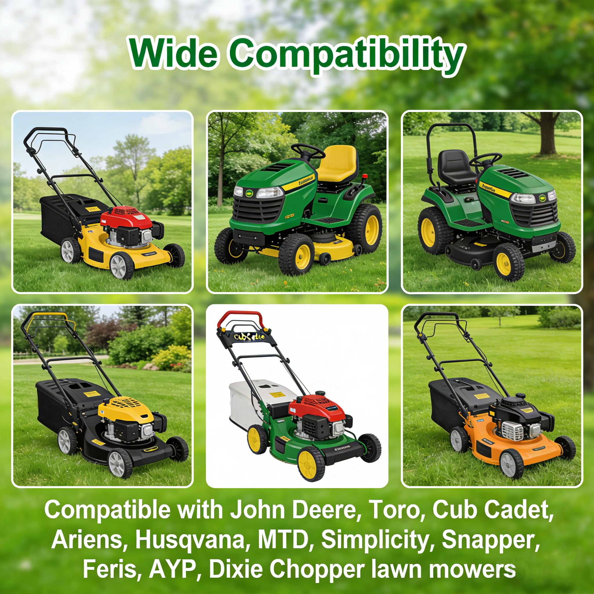 Meckparts plug-and-play design simplifies replacement on compatible mowers.