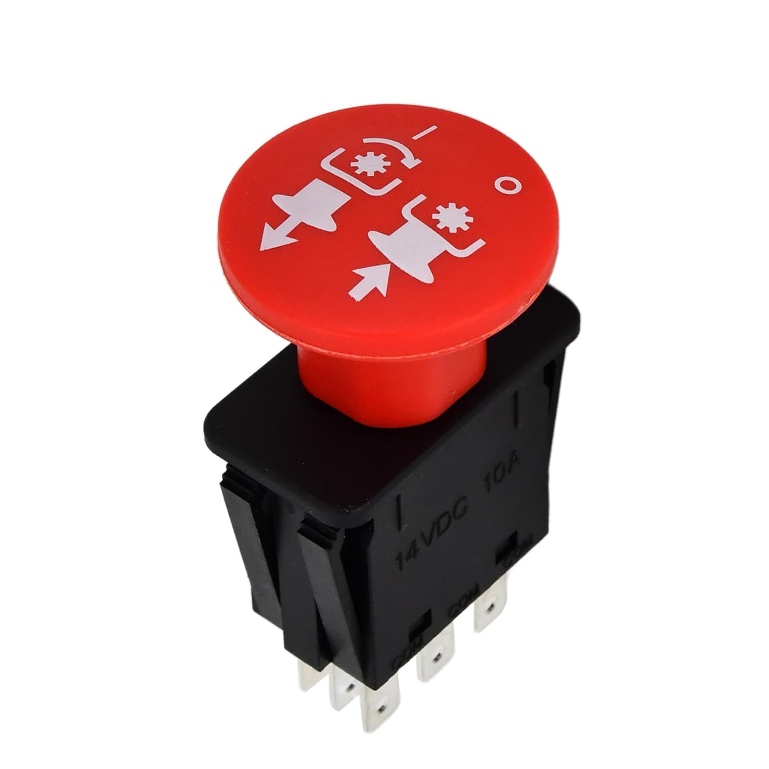 Meckparts PTO switch specs show 9-16 VDC and 5 A rating.