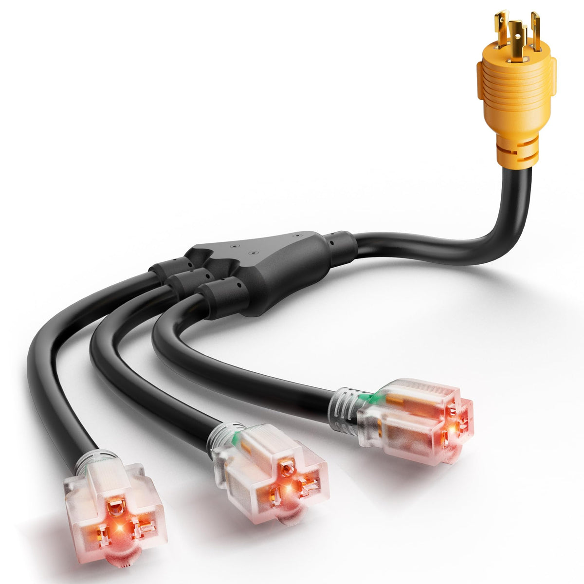MECMO L5-30P locking plug for RVs and boats, secure connection.