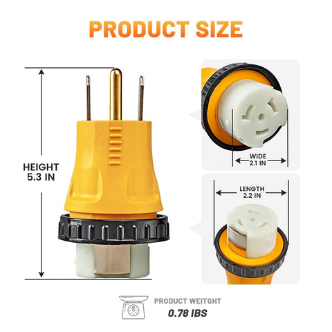MECMO locking receptacle improves safety during power transfer.