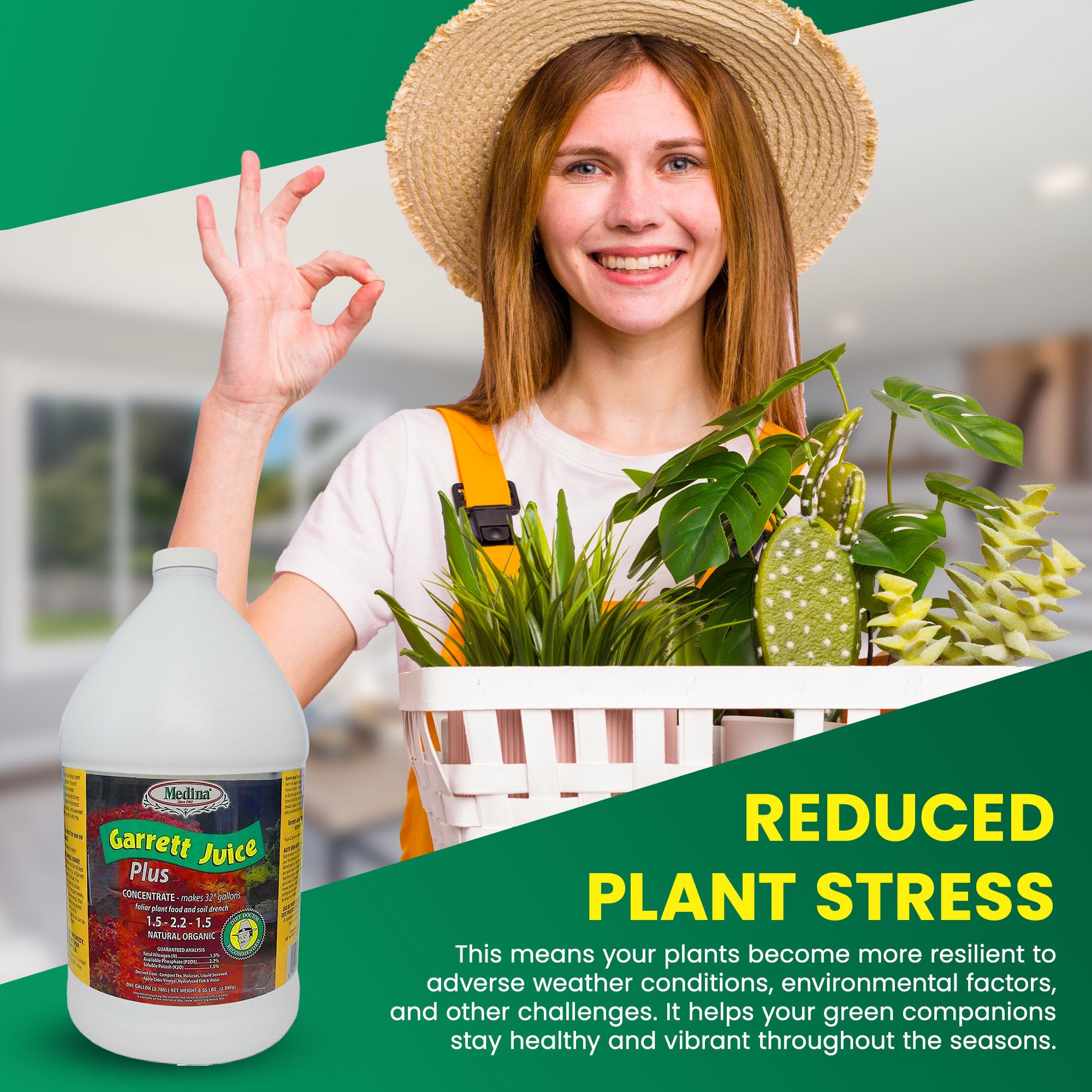 Medina Garrett Juice Plus garden vegetation shows robust growth in outdoor spaces.