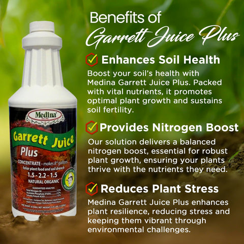 Medina Garrett Juice Plus indoors plants boosts growth and resilience in home settings.