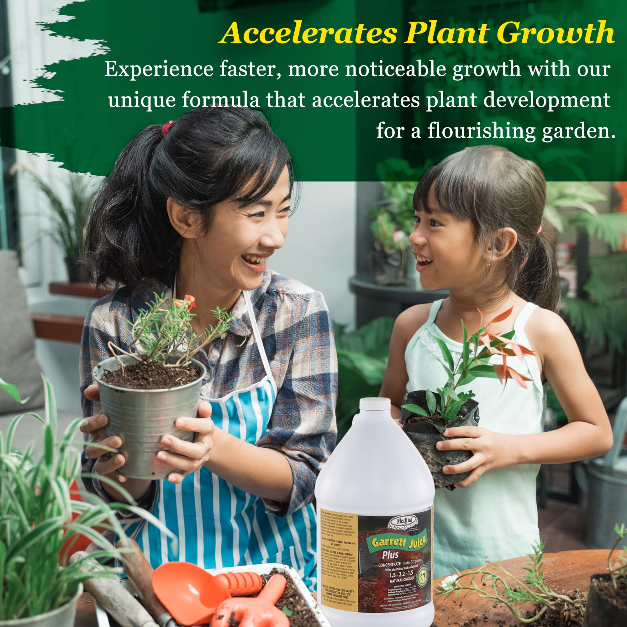 Medina Garrett Juice Plus patio plants flourish, boosting garden curb appeal.