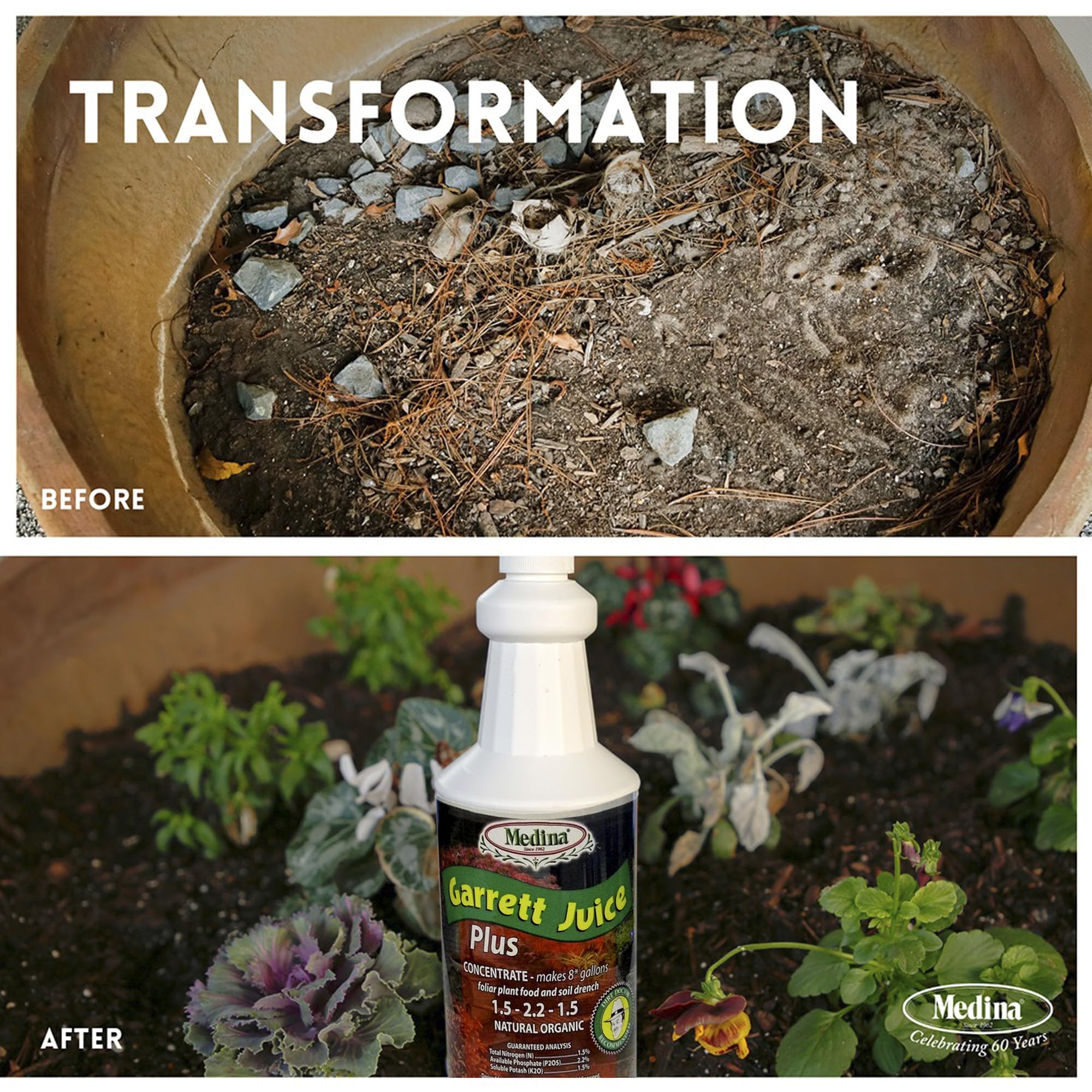 Medina Garrett Juice Plus soil health support improves root environment.