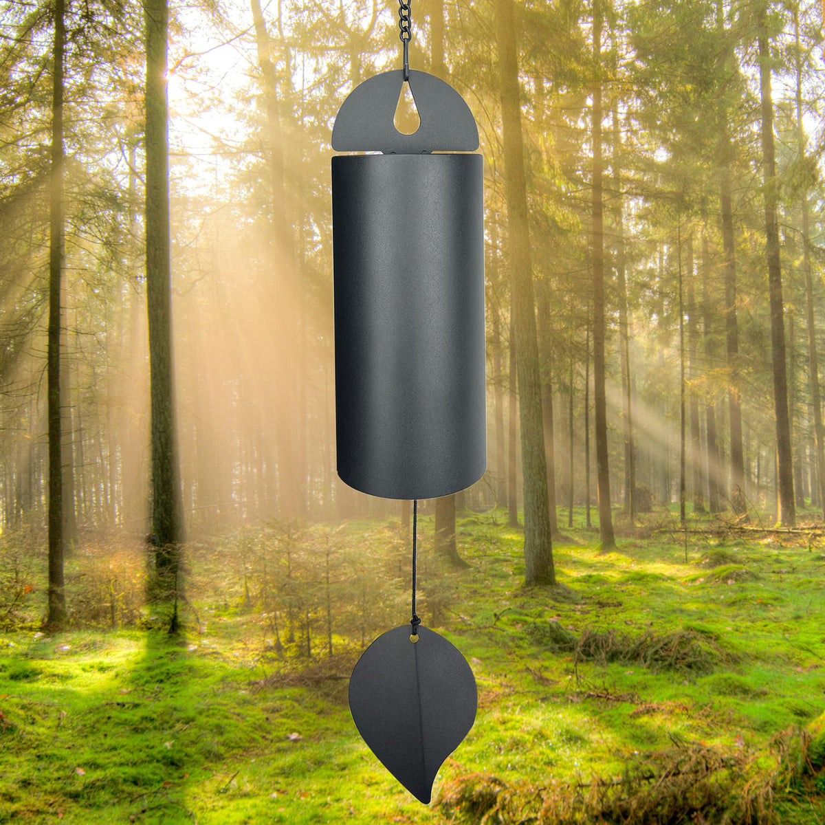 MEDOO Unique Serenity Bell closeup highlighting its deep-tone resonance for outdoors