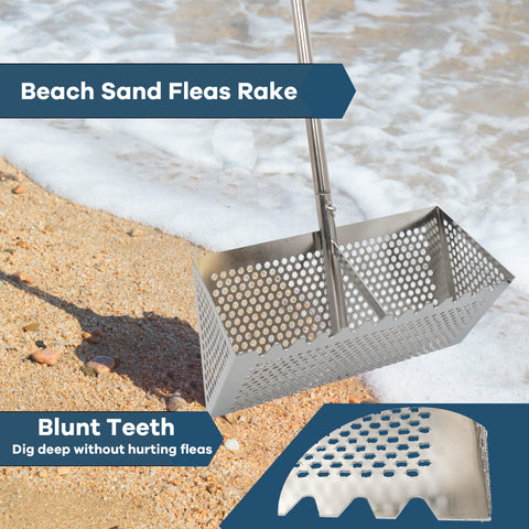 Meegoon rubber non-slip handle offers secure grip at the shore.