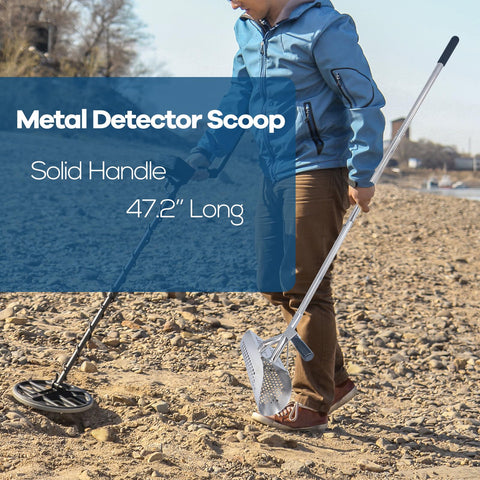 MEEGOON stainless steel sand scoop resists rust for durable beach use