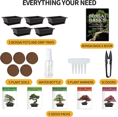 Meekear Bonsai Kit soil discs expanding when watered for root growth