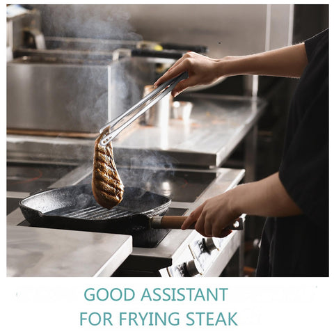Meekoo durable rust-resistant stainless steel tongs for everyday use.