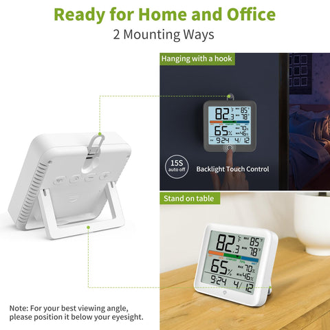 MeesMeek compact tabletop unit with kickstand for quick readings