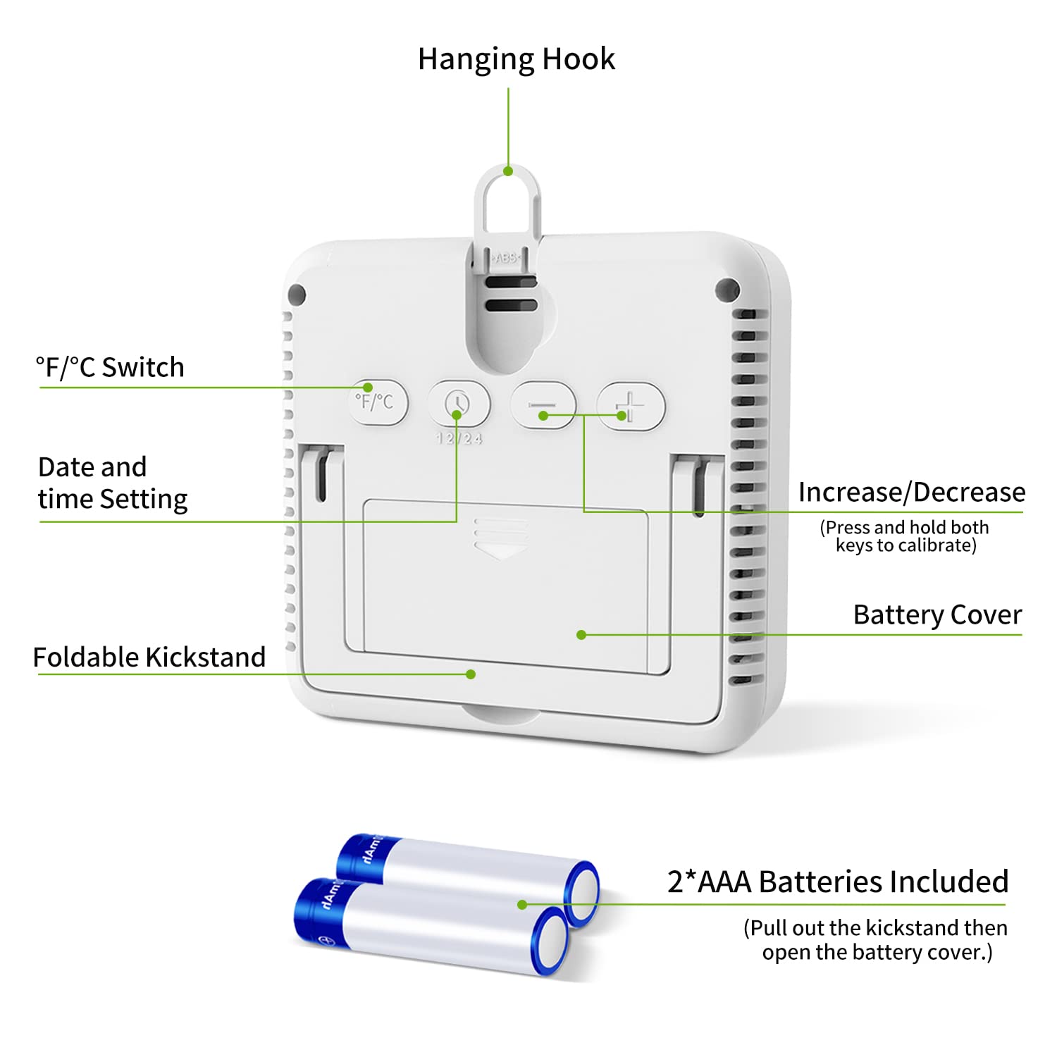 MeesMeek display includes time and date for daily environmental tracking
