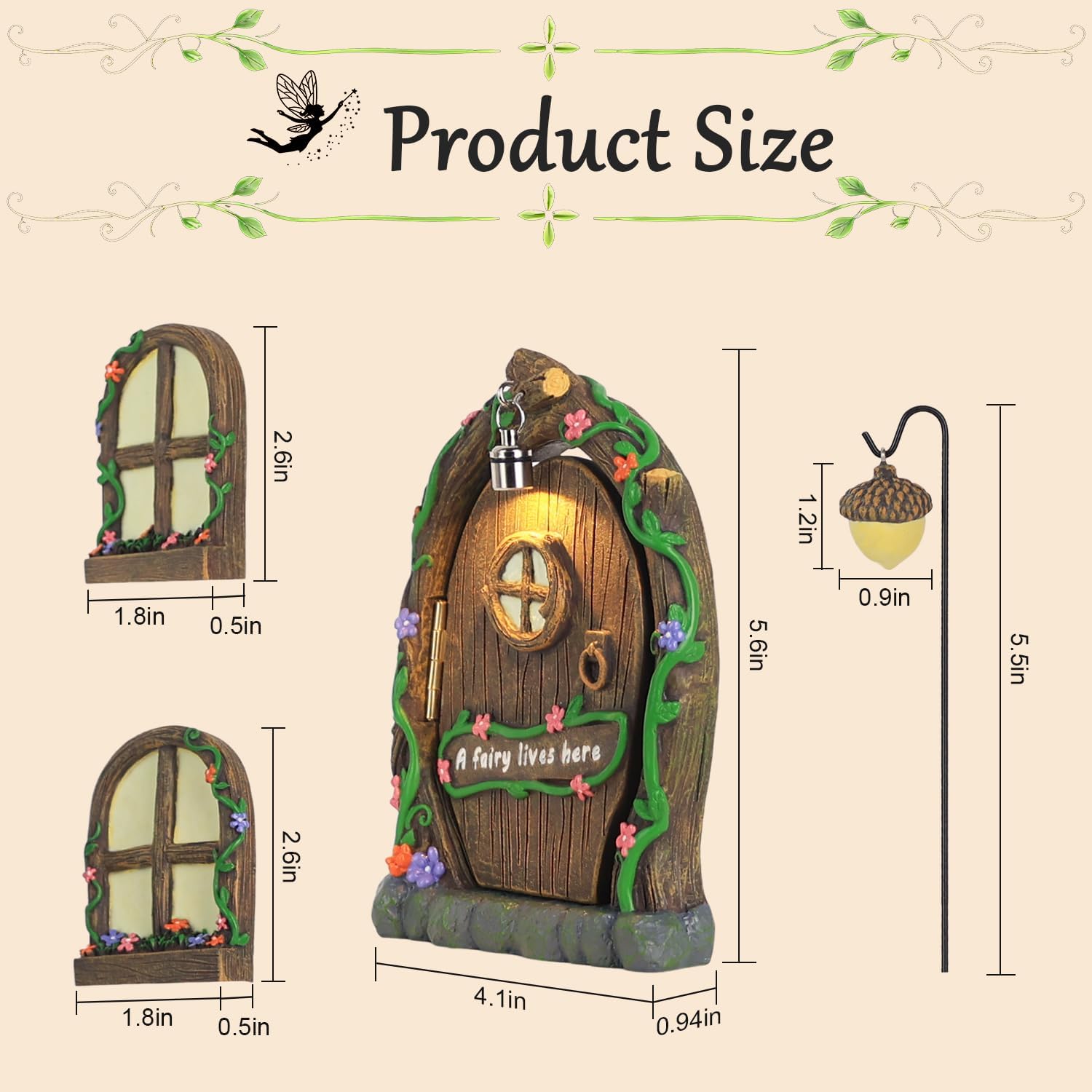 MEETYAMOR arched fairy window one enhances outdoor pots with charm.