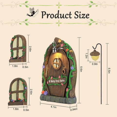 MEETYAMOR arched fairy window one enhances outdoor pots with charm.