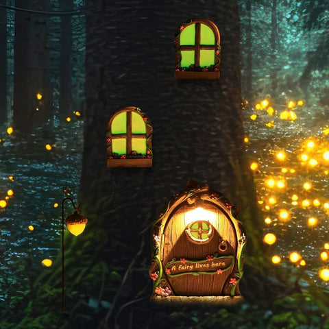 MEETYAMOR mini fairy light illuminates the scene after dusk.