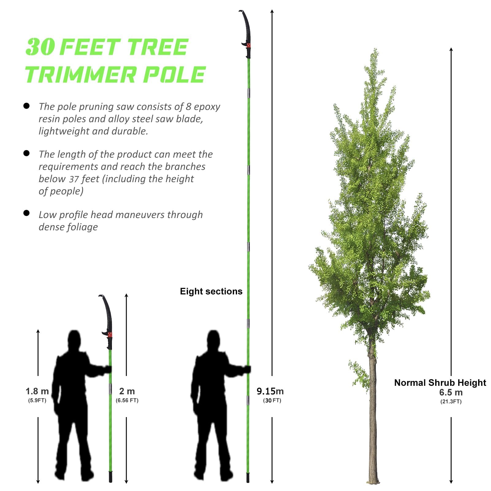 MEFBANT long handle tree trimmer enables precise cuts