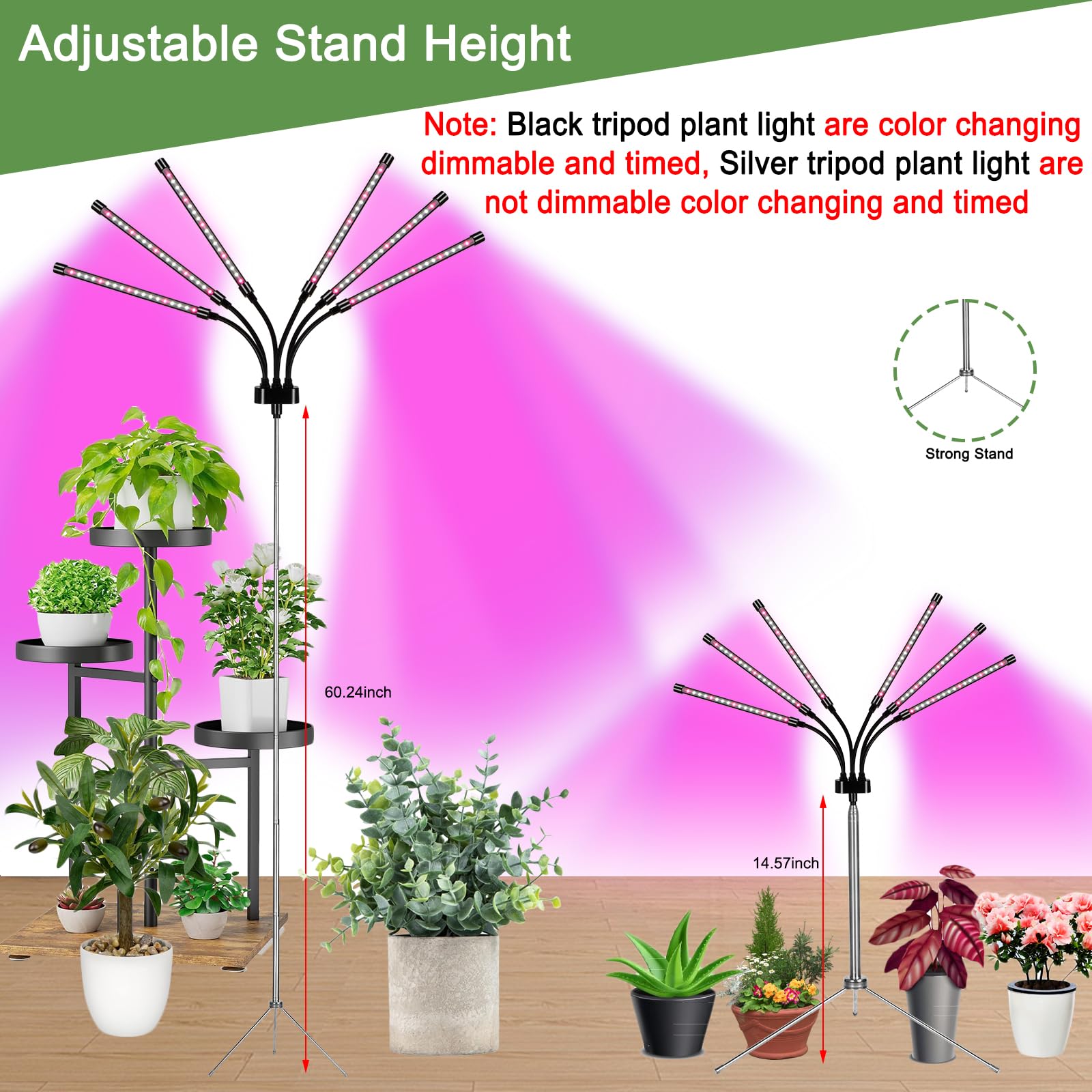 Mefflypee black tripod offers dimming and timer options.