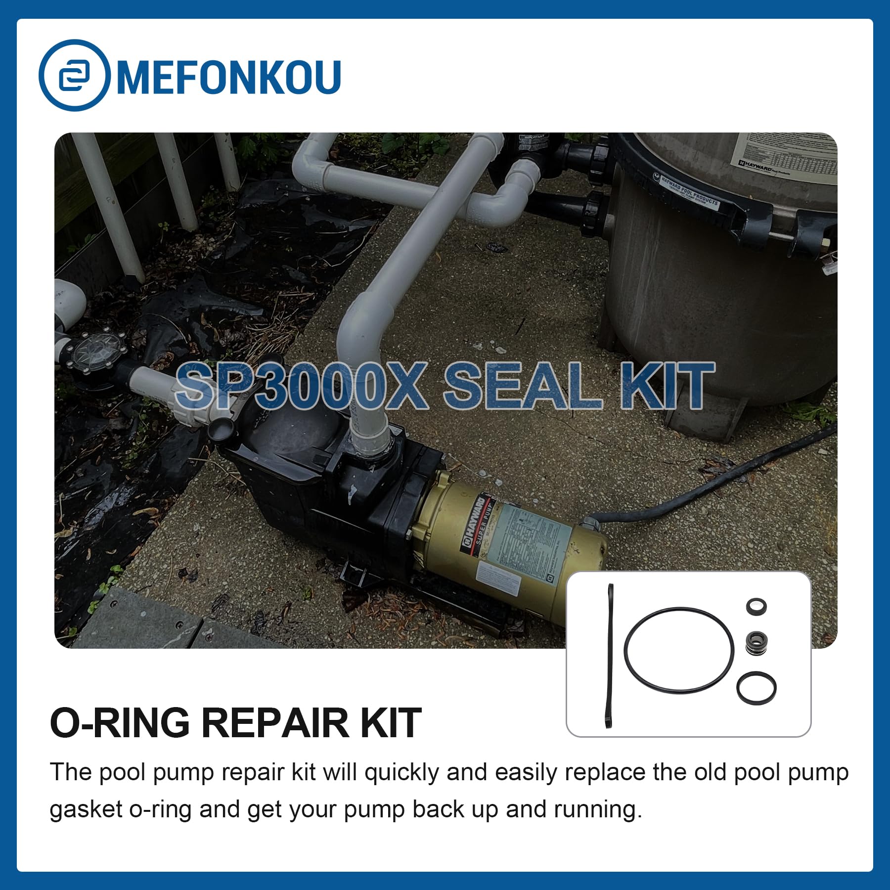 MEFONKOU SP3000X kit installed on a pump for quick repair.