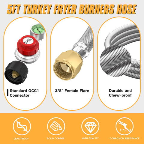 MEFUN 3/8 inch female flare fitting for versatile appliance compatibility.