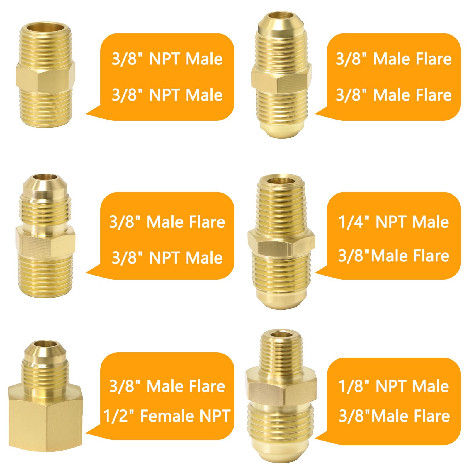 MEFUN brass fittings close-up highlighting durable adapters for secure connections