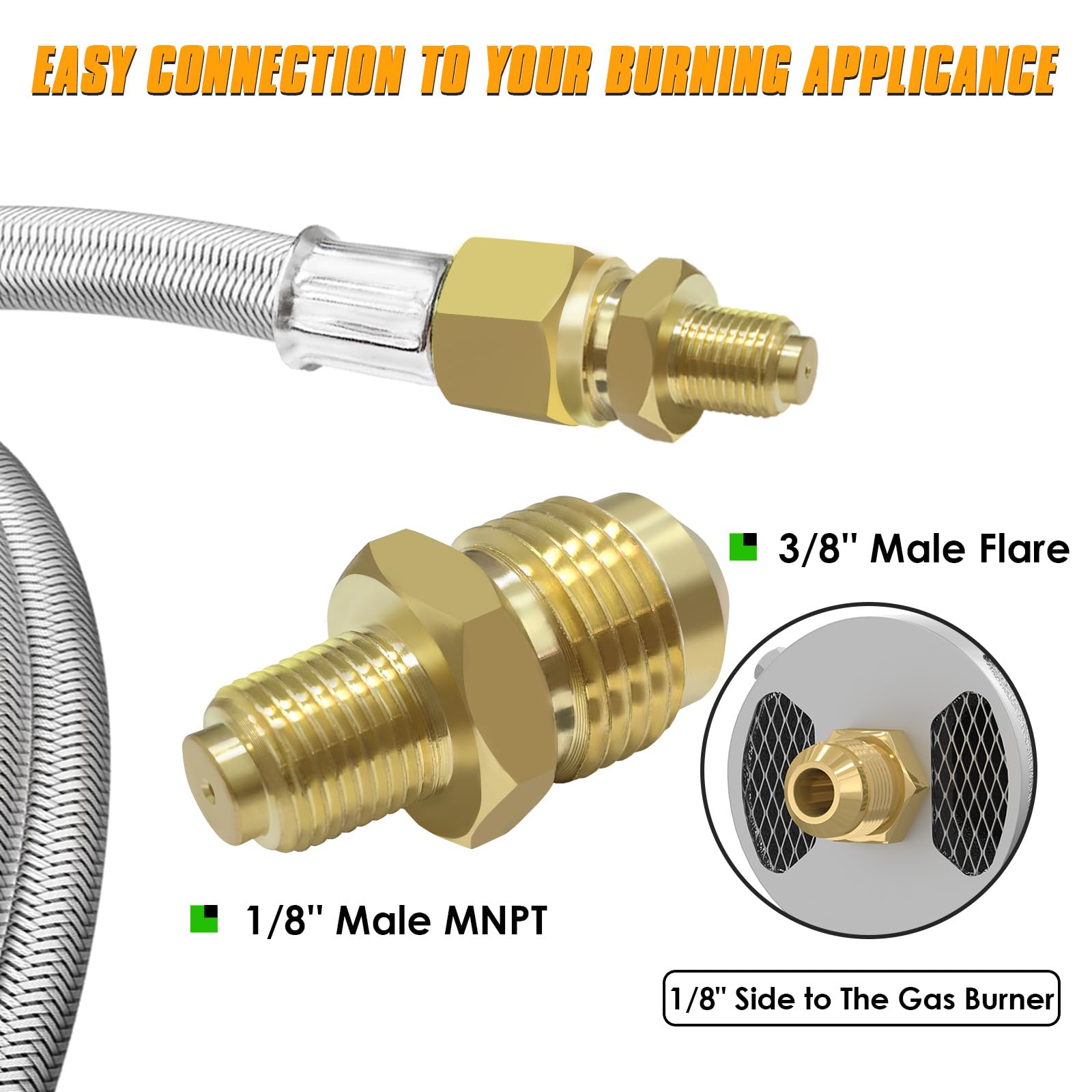 MEFUN excess flow protection helps prevent accidental gas shutoffs during use.