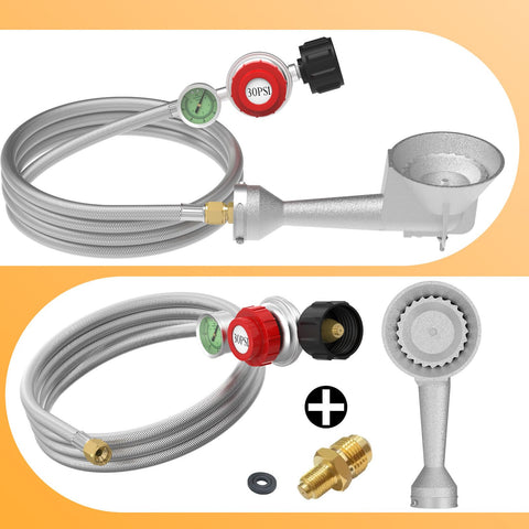 MEFUN high-pressure regulator hose with 5ft length, built for outdoor propane use