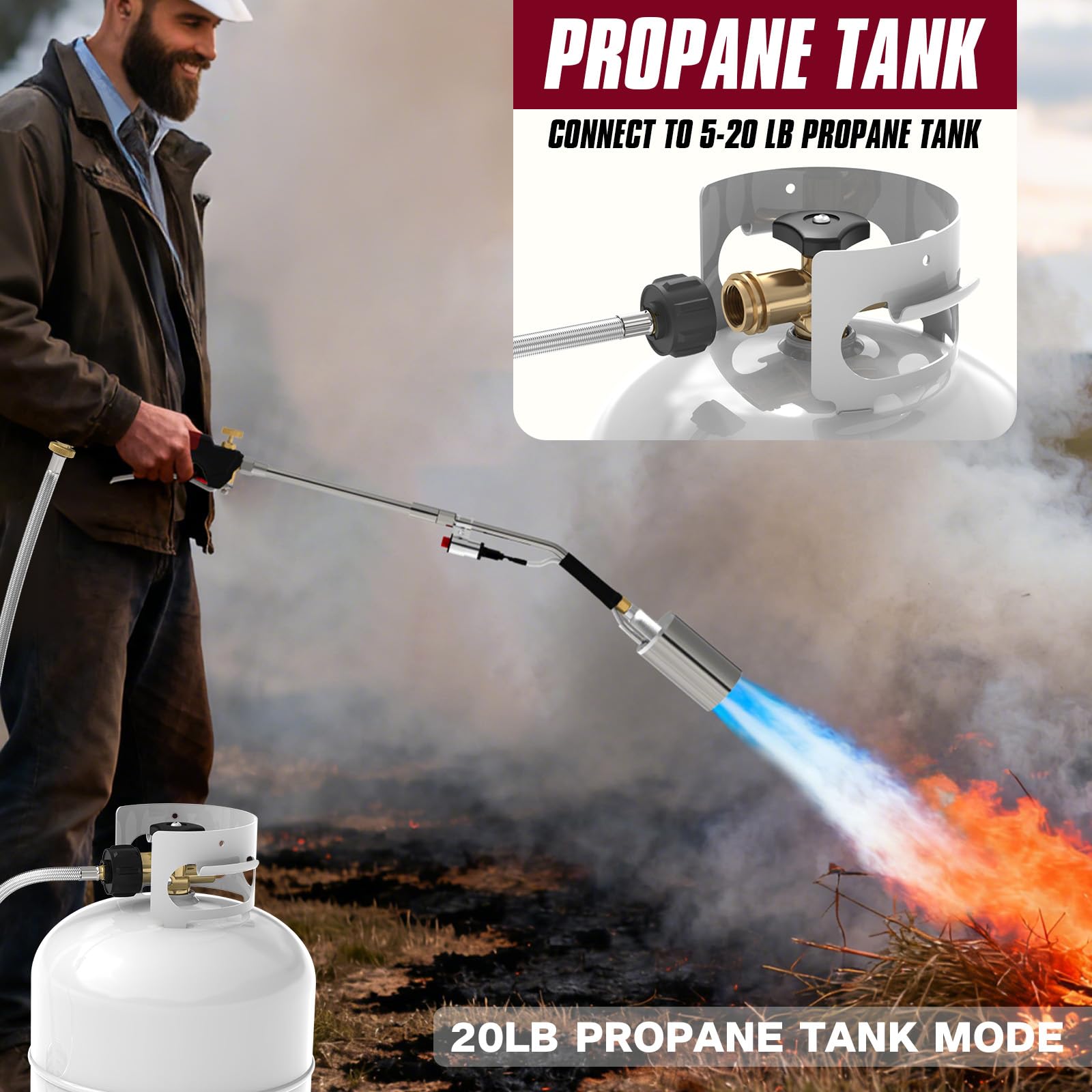 MEFUN ignition system provides fast start and safer operation for outdoor tasks.