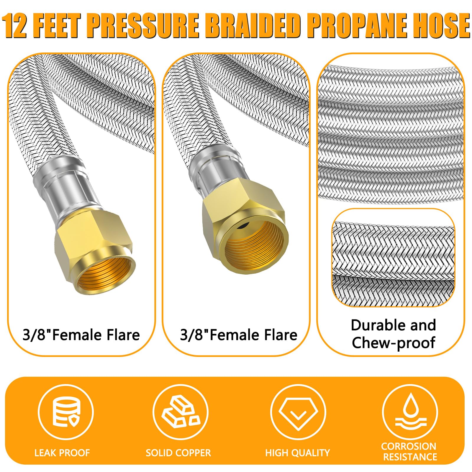 MEFUN six adapters kit close-up showing versatile connections for various propane appliances