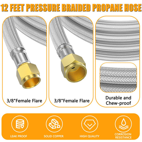 MEFUN six adapters kit close-up showing versatile connections for various propane appliances