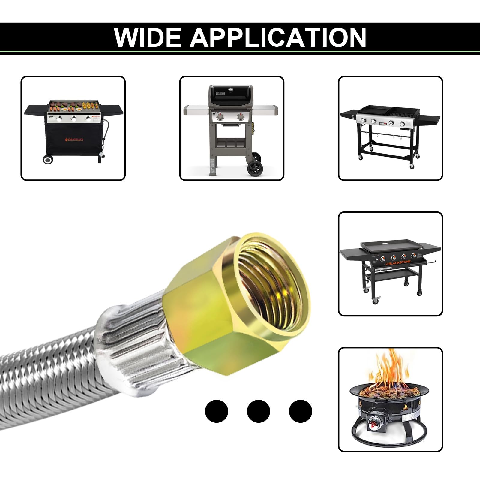 MEFUN turkey fryer setup using the 12 ft hose for outdoor cooking