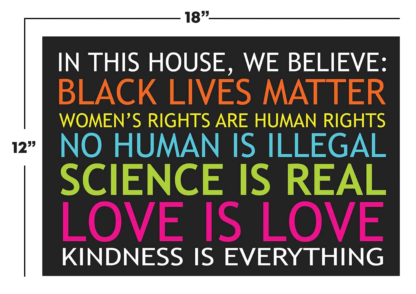 MEGA FORMAT love-is-love yard sign with bright colors for clear street readability.