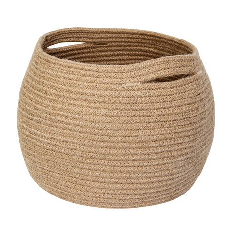 MEGASKET decorative wicker storage basket, 11x9 round, perfect for stylish living room storage.