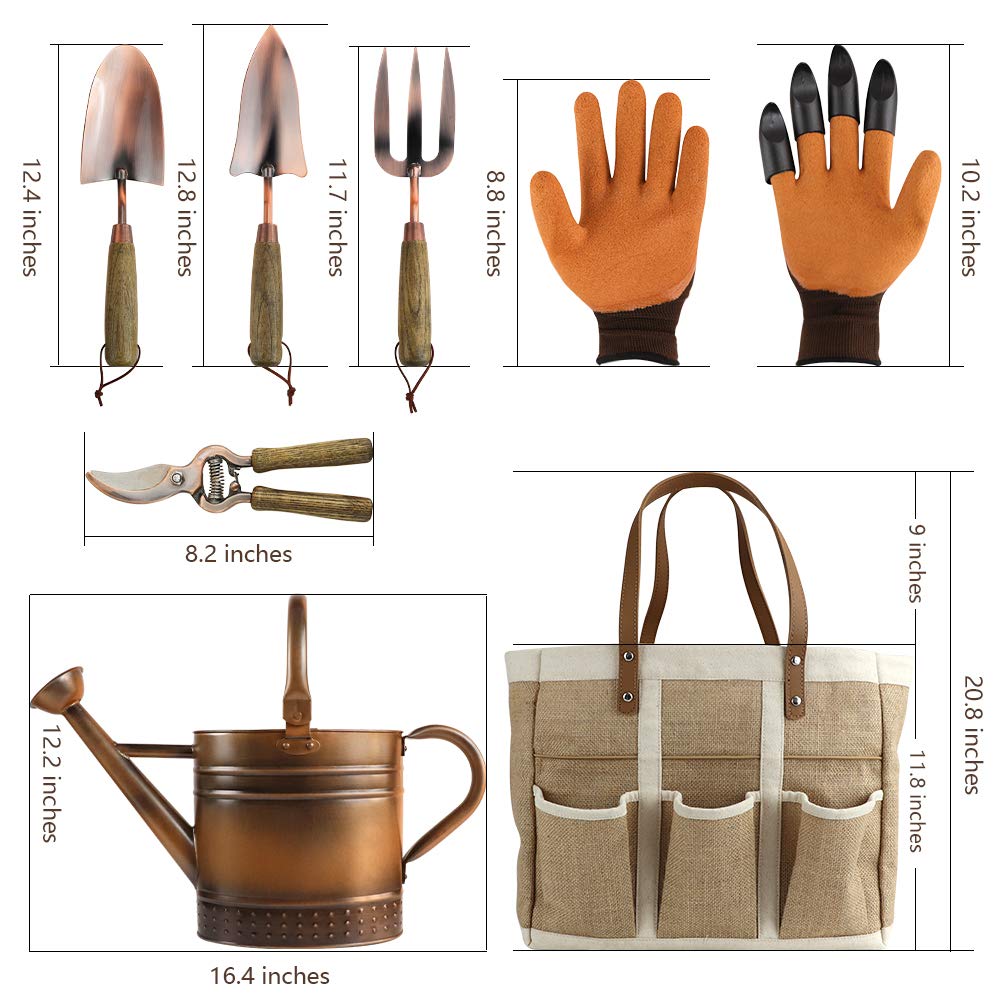 Megawodar garden tools tote keeps tools organized and portable.