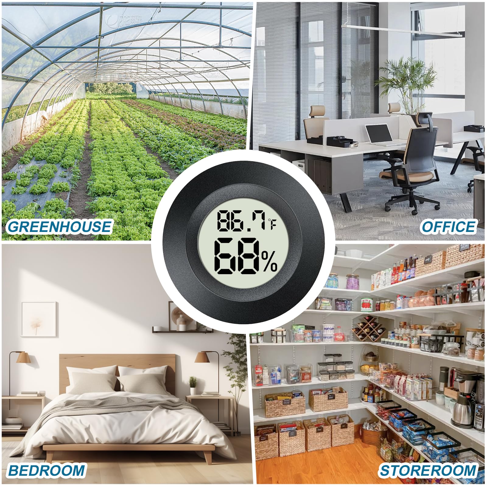 MEGGSI mini digital hygrometer travels well to monitor car cabin climate.