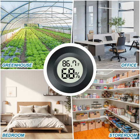 MEGGSI mini digital hygrometer travels well to monitor car cabin climate.