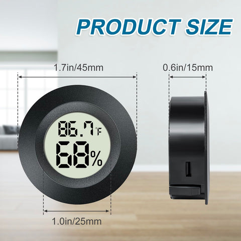MEGGSI LCD display provides clear environmental readings for quick checks.