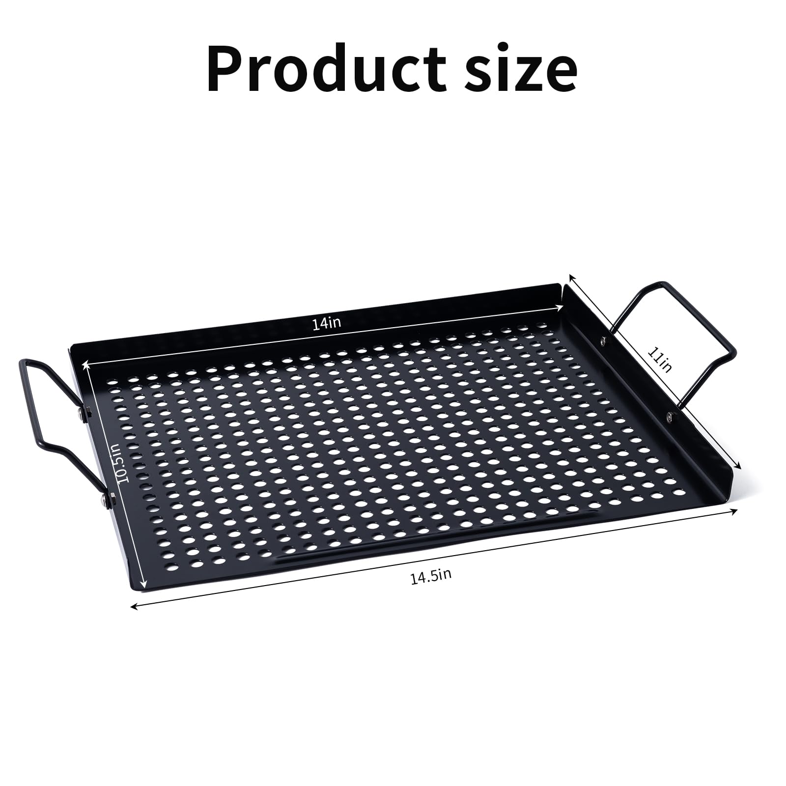 MEHE grill basket drains grease and lets smoke reach foods.