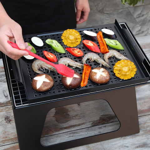 MEHE Vegetables on basket grilling evenly for flavorful results