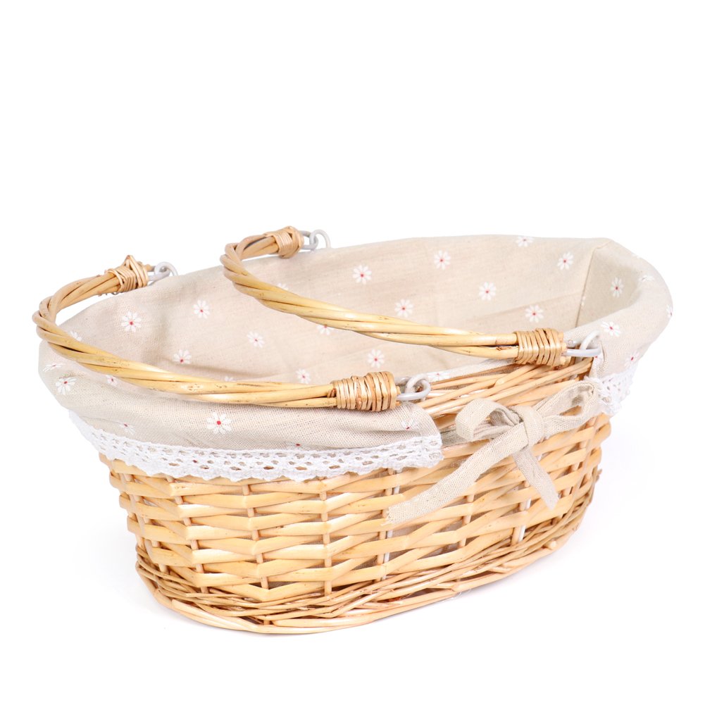 MEIEM natural wicker basket versatile for crafts and storage tasks.