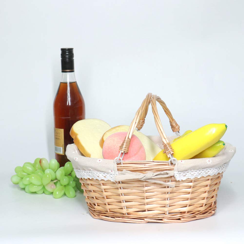 MEIEM storage basket with elegant lining, keeps small items organized.