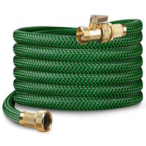 MEIIOFS 30ft heavy-duty garden hose in use for reliable watering