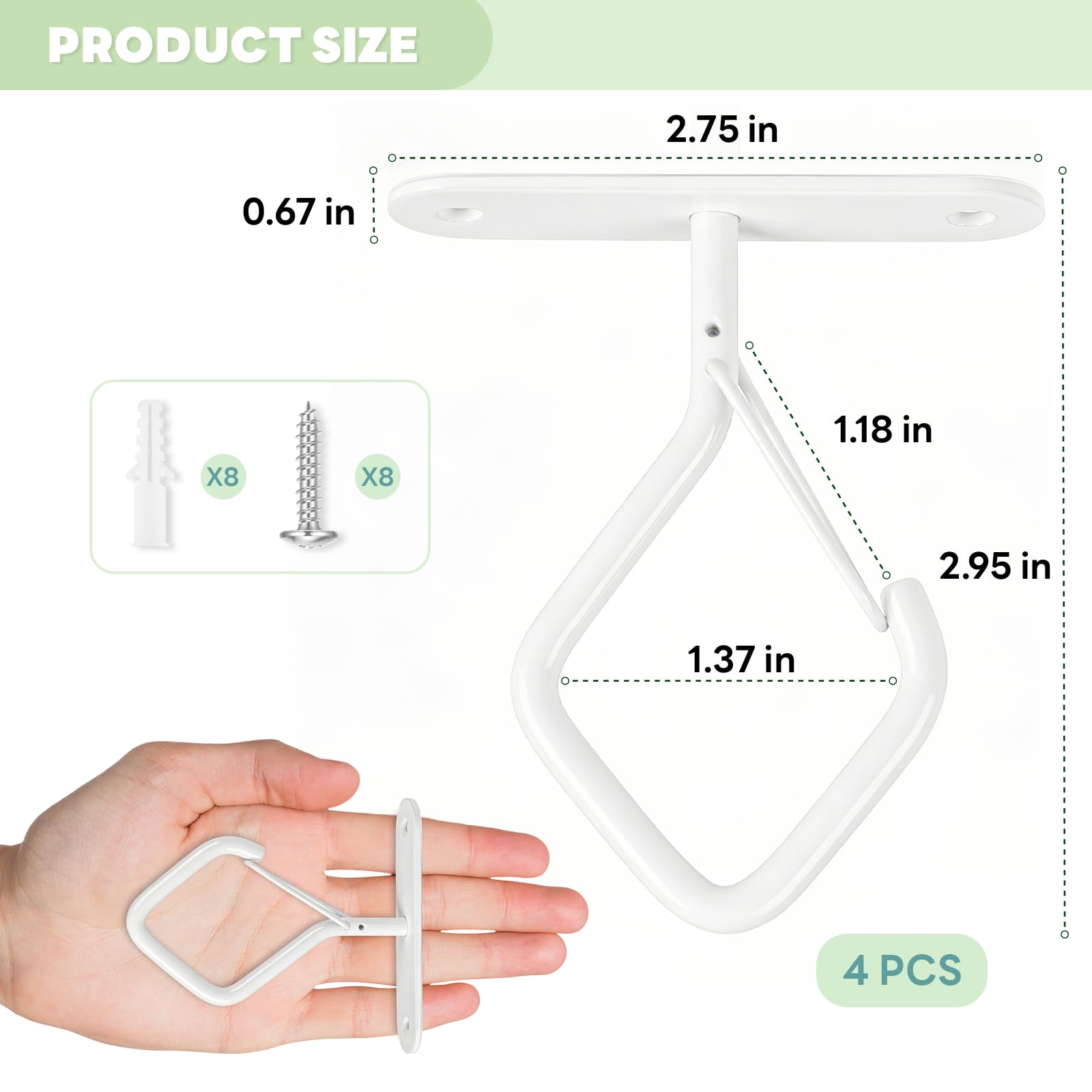 Meilidy diamond-shaped opening design for thicker items and reliable mounting
